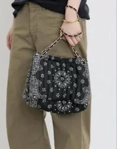 美品 マリュス バンダナ キルティング チェーンバッグ 2way ショルダー