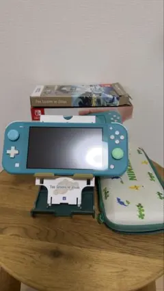 【美品】Nintendo Switch Lite ターコイズ スタンド ポーチ付のサムネイル