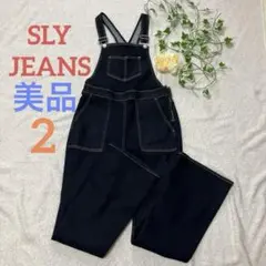 《超美品》✨SLY JEANS✨オーバーオール　サイズ2 ダークブルーのサムネイル