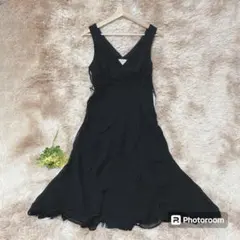 【Talbots】　8サイズ　ワンピース　ノースリーブ　ロング丈　ブラック