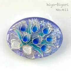 No.411 冬色チューリップ レジンヘアゴム