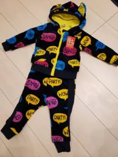美品　partyparty　もこもこ上下　上80size　下90size