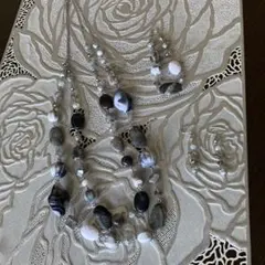 天然石2連ネックレス＆ブレスレット＆ピアス