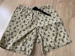 キャラクター柄 ベージュ ハーフパンツ　グラミチ　コラボ