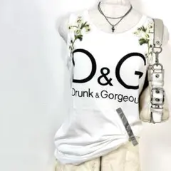 【D&G】ドルチェアンドガッバーナ　ノースリーブ ワンピース/タンクトップ 専用 ドルチェ&ガッバーナ 藤の花 ノースリーブ カットソー タンク
