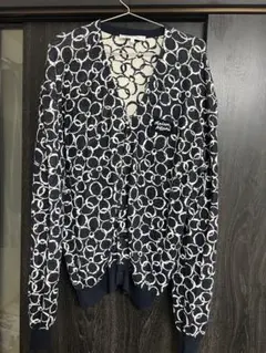 【美品】Maison Kitsunéアブストラクトデイジージャカードカーディガン