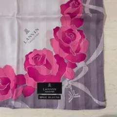 LANVIN COLLECTION ハンカチ ローズ柄