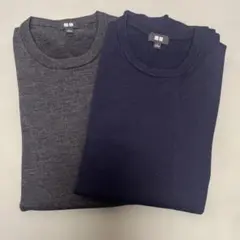 UNIQLO メリノクルーネックセーター Lサイズ 2枚セット