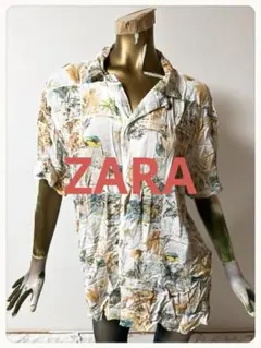 ☘️T22588☘️ZARA MAN 半袖 アロハシャツ XLのサムネイル