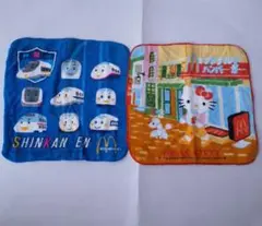 ハローキティ 新幹線 タオル マクドナルド 2枚セット タオルハンカチ サンリオ