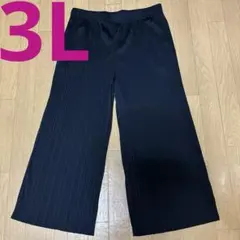 Vanilla Studio しまむら 大きいサイズ 3L プリーツパンツ・黒