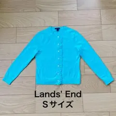 【未使用品】Lands' End Sサイズ フリルカーディガン ブルー系のサムネイル