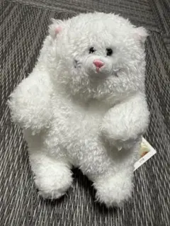 今日は月曜日。　ねこのきぶん　ぬいぐるみ　リバウンドしたしろねこ　白猫