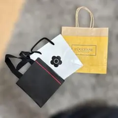 ブランド紙袋 ショッパー 3点セット 資生堂 マリークワント ロクシタン