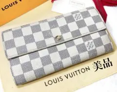 ルイヴィトン　長財布　ダミエグラフィット　プラダ　美品　ホワイトダミエ