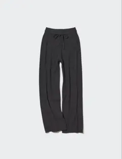 ユニクロ UNIQLO ウォッシャブルニットリブパンツ Lサイズ ダークグレー