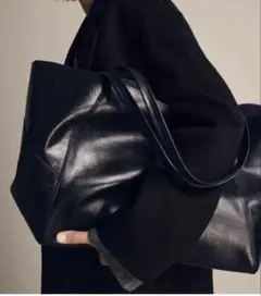 ZARAレザーマキシショッパーバッグのサムネイル