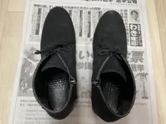 ブラック スエード ドレスシューズ