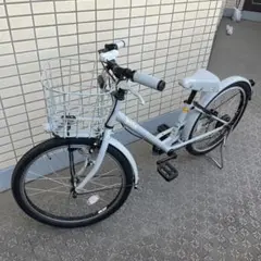 【最終値下げ】22インチbikke 子供用自転車 ホワイト 鍵付 A◇ブリヂストン BRIDGESTONE 子供用自転車 ホワイト 22インチ