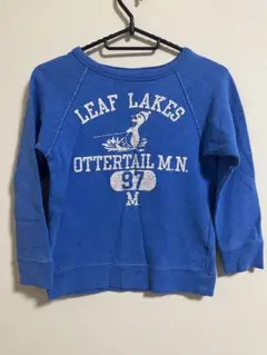 DENIM DUNGAREE 青色トレーナー M-LARGE 140cm