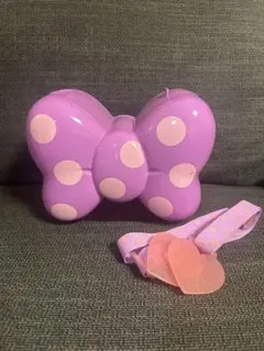 ディズニー ミニー デイジー リボン 紫 パープル ポップコーンケース バケット