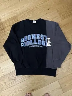 HONEST COLLEGE スウェット Mサイズ ブラック/グレー
