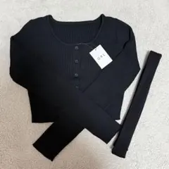 GRL ブラック 長袖 トップス Fサイズ