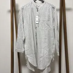 GLOBAL WORK ストライプ柄ボタン付きシャツ Lサイズ