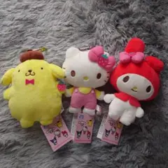 サンリオキャラクターズ いちごがま口ポーチ 3体セット