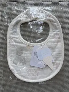 【新品タグ付】ジェラートピケ　クマ柄ホワイトスタイ