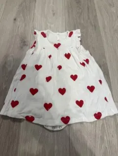 プチバトー　ハート柄ワンピース