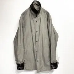 中古 CALVIN KLEIN レザー切替シャツジャケット