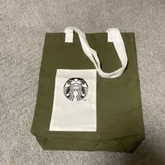 Starbucks トートバッグ カーキ キャンバス地のサムネイル