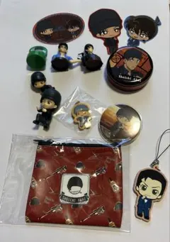 名探偵コナン 赤井秀一 まとめ　シール　フィギュア　缶バッジ　ラバーストラップ