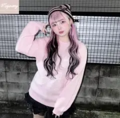 ○ 【新品未使用】 ピンクニット 長袖 猫