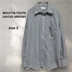 UNITED ARROWSストライプ 長袖シャツ 胸ポケット付きS