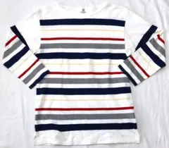 UNITED ARROWS 七分袖ボーダーTシャツ Lサイズ 日本製