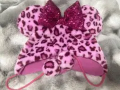 ディズニー ヒョウ柄 ファンキャップ ピンク ミニー Disney