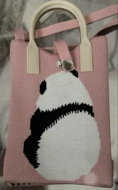 パンダ　ピンクショルダーバッグ　※説明文を必ずお読みください