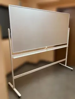 中古 ホワイトボード 移動式 キャスター付き 両面 幅180cm 高さ90cm