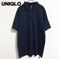 UNIQLO ドライEX カノコポロシャツ XL 半袖　ネイビー　ボーダー