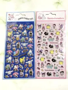日本未発売　2枚セット　サンリオ　シール　ぷっくり　ぷくっと　うるちゅる　キティ