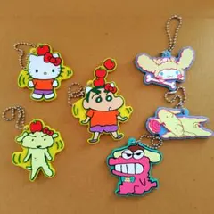 サンリオ✕クレヨンしんちゃん ラバーマスコット６個セット