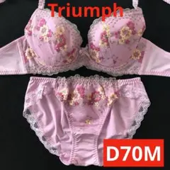 新品未使用 トリンプ Ｄ７０ 可愛いブラ＆ショーツ Ｍ セット