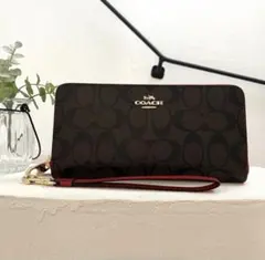 COACH コーチ シグネチャー アラウンドジップ ロングウォレット