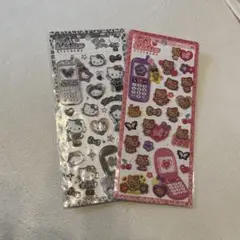 【正規品】キティ　平成はっぴーフォンステッカー　シール　日焼け　ギャルキティ