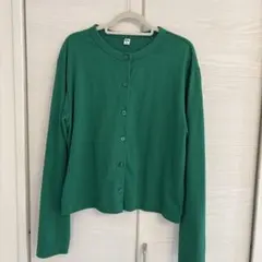 ユニクロ＊UVカットジャージークルーネックカーディガン＊L