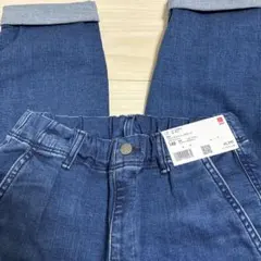 値引⭐︎新品⭐︎ユニクロ　キッズ　ウルトラストレッチデニム　ワイドパンツ　140