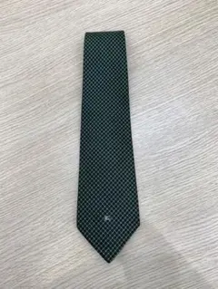 美品 Burberrys' チェック柄 ネクタイ ダークグリーン レトロ