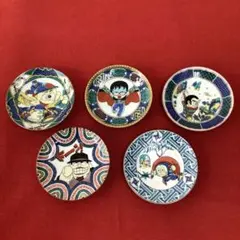 藤子不二雄A展 皿 Amazon | 5枚 藤子不二雄A展 展覧会 九谷焼 豆皿 マメザラ 笑ゥ